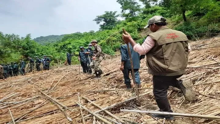  শিলখালী অবৈধ পানের বরজ উচ্ছেদ করে দুই একর বনভূমির  জায়গা দখল  মুক্ত